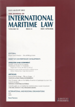 Journal of International Maritime Law