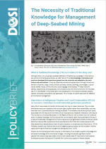 The necessity of traditional knowledge for management of deep-seabed mining